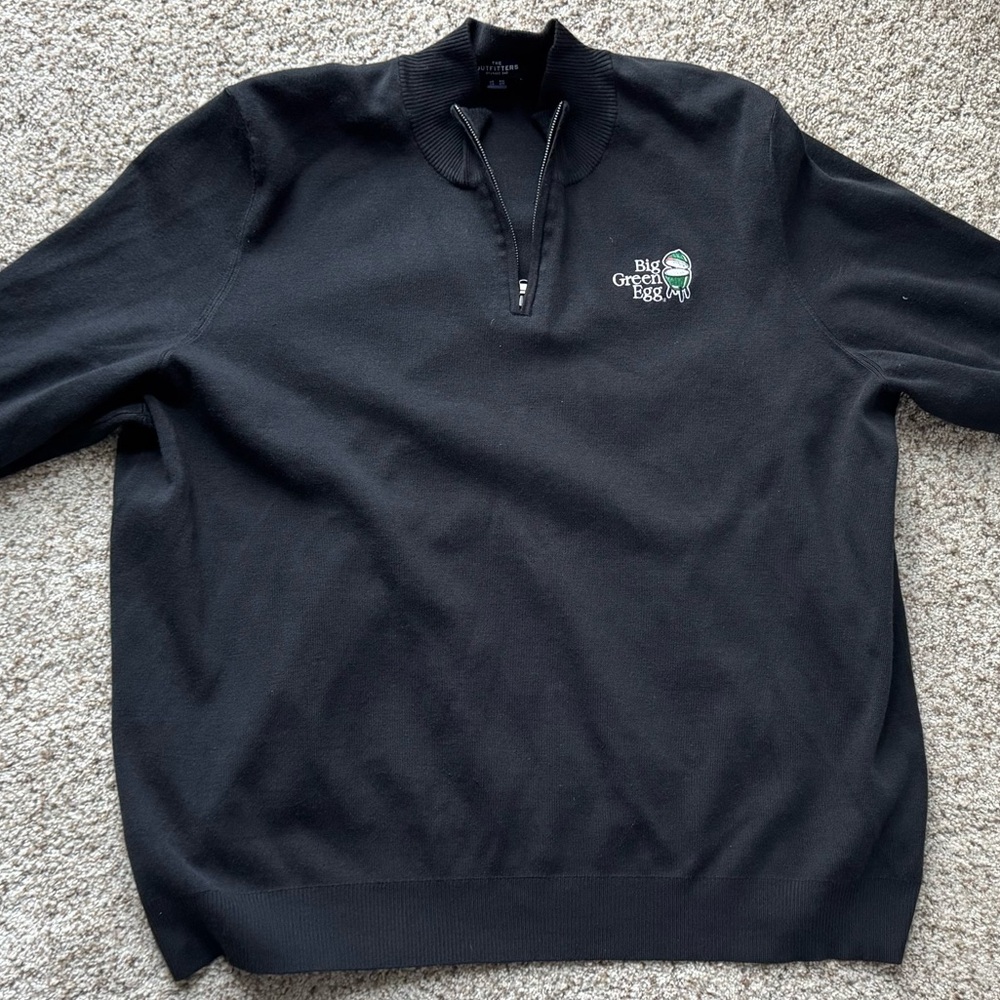 Lands End Big Green Egg 1/4 Zip Sweater BGE 4XL